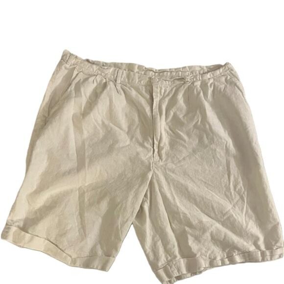 Natural Issue by Feldini Linen White Vacation Beach Shorts, Size 42 - Picture 1 of 6